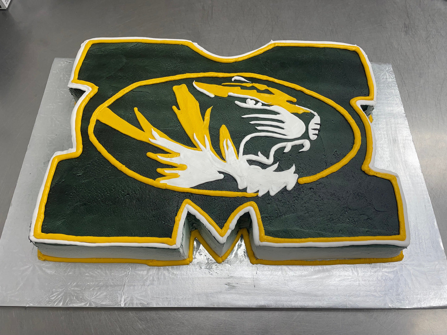 Mizzou Tiger Cutout Cake