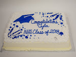McArthur's Bakery Custom Cake Blue Graduation Cap