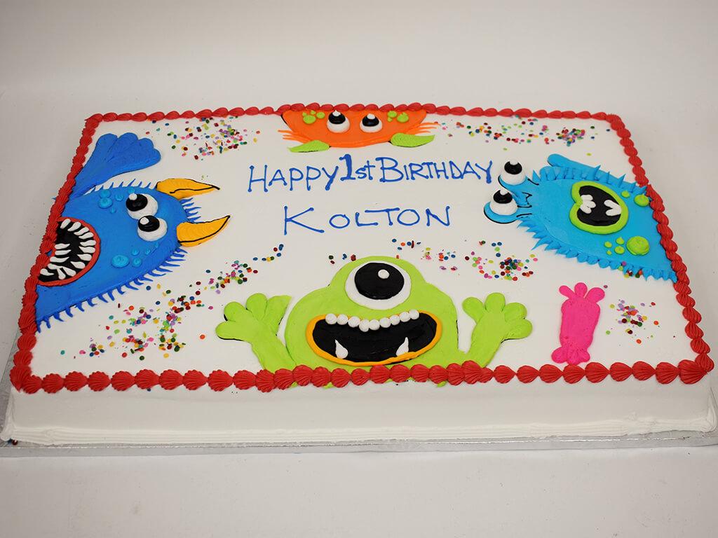 birthday cake monsters inc Little Monsters Cake – McArthur's Bakery