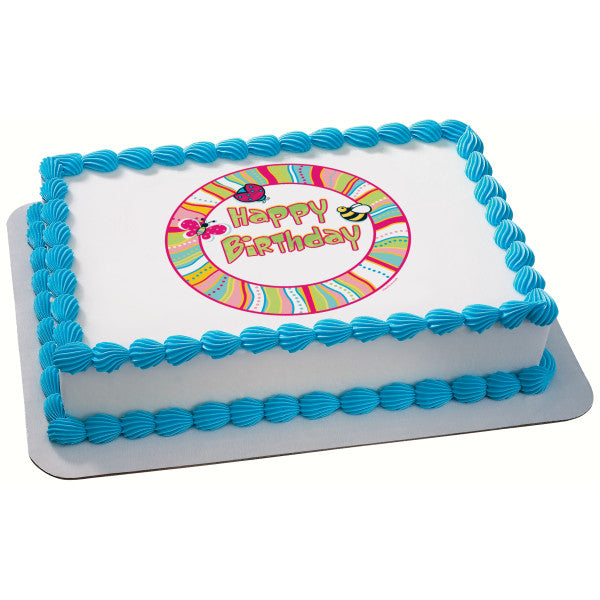 MaArthur's Bakery Custom Cake with Happy Birthday Scan