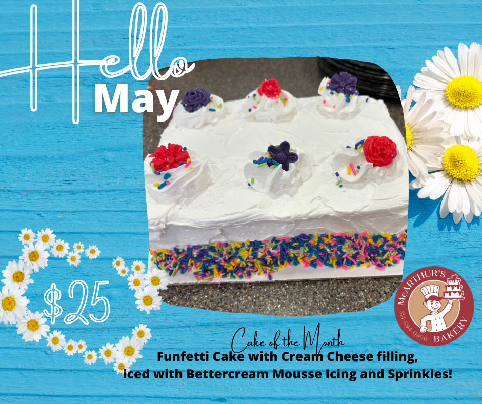 Funfetti Cream Cheese Cake - May Cake of the Month