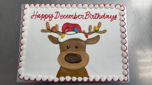 Reindeer and Lights Cake