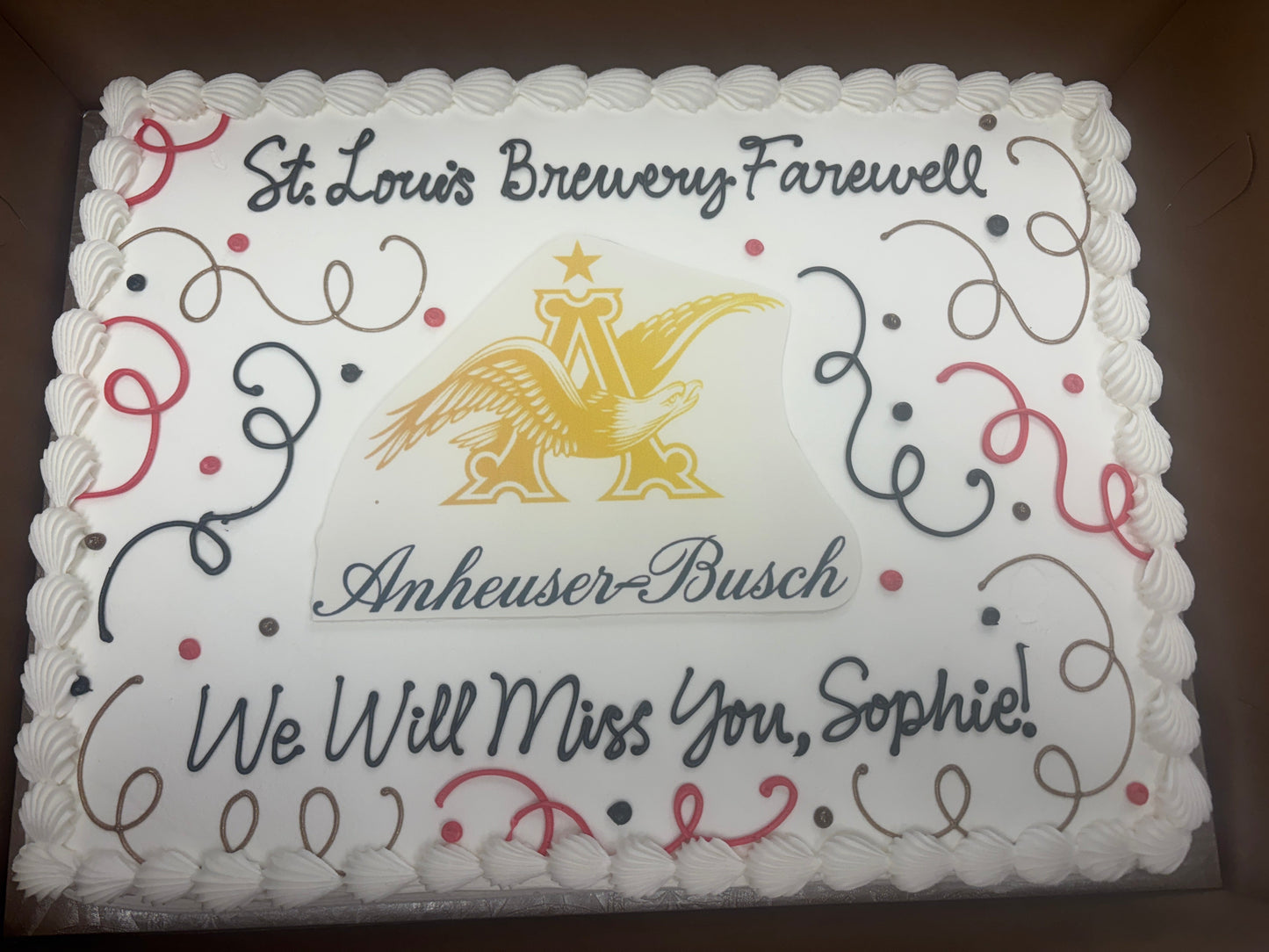 Anheuser-Busch Retirement Cake