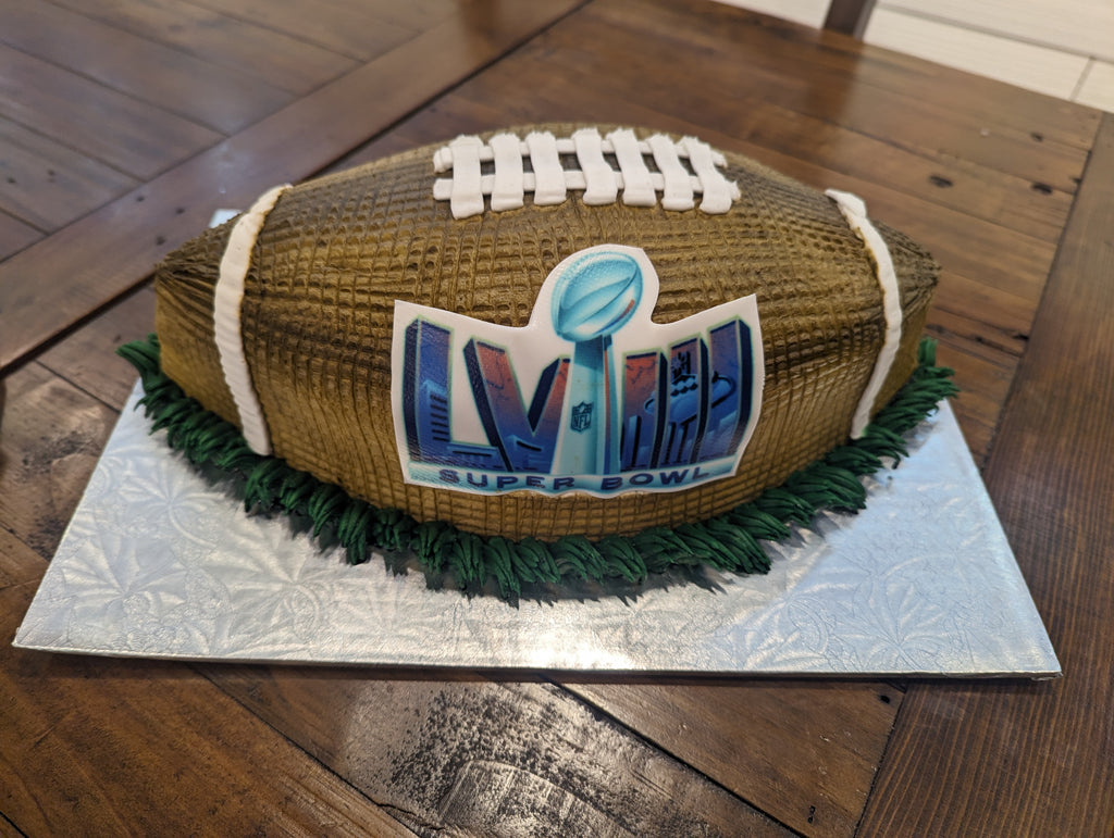 Super Bowl Football Shaped Cakes