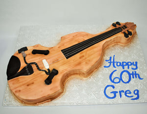 McArthur's Bakery Custom Cake with Violin Cutout 