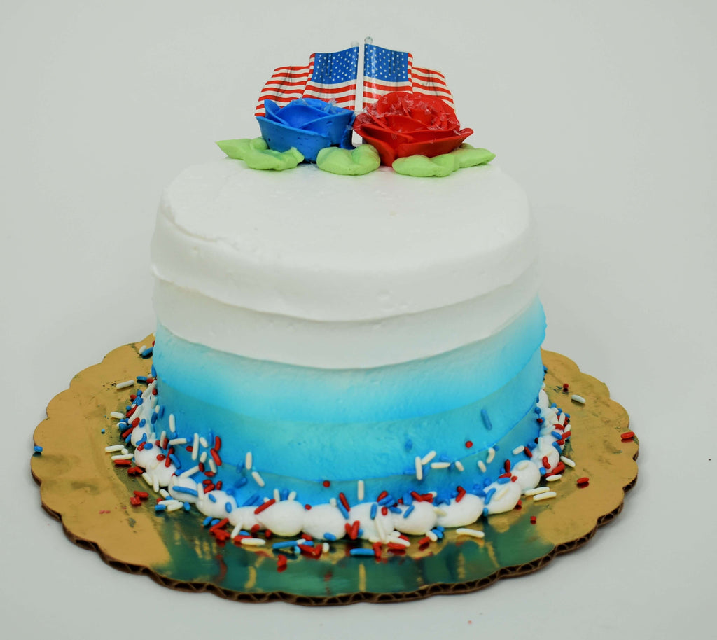Red, White and Blue Cake