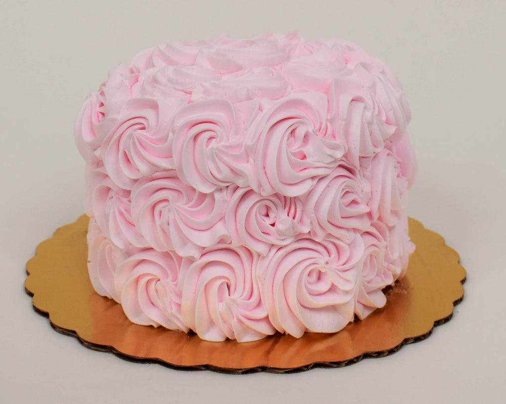 MaArthur's Bakery Custom Cake with Lite Pink Rosettes