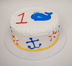 MaArthur's Bakery Custom Cake with Whale, Anchor, Lifesaver