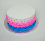 McArthur's Bakery Custom Cake with Pink and Blue Rosettes