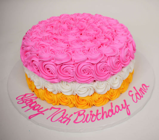 Ombre Rosette Cake