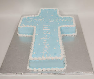 McArthur's Bakery Custom Cake with Blue Cross Cutout