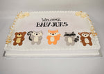 McArthur's Bakery Cake designed with a bear, raccoon, fox, squirrel and chipmunk