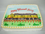 McArthur's Bakery Custom Cake with a Detailed Rendering of a Locomotive Train Engine