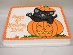 MaArthur's Bakery Custom Cake Black Cat, Pumpkin