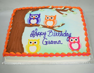Four Little Owls Cake