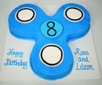 MaArthur's Bakery Custom Cake with Blue Fidget Spinner Cut Out