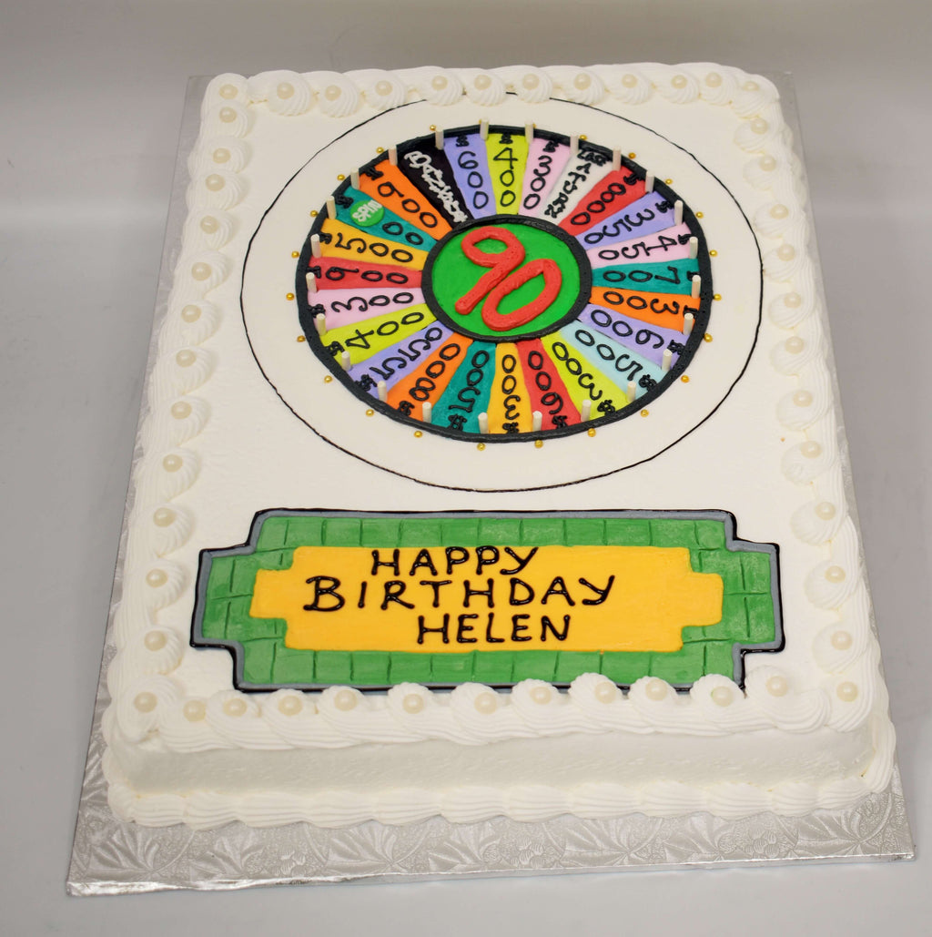 McArthur's Bakery Custom Cake with Wheel of Fortune Spinner