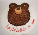 McArthur's Bakery Custom Cake with a Bear Face Cut Out