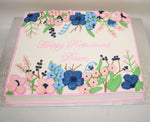 McArthur's Bakery Custom Cake with Assorted Flowers, Lite Pinks, Blues
