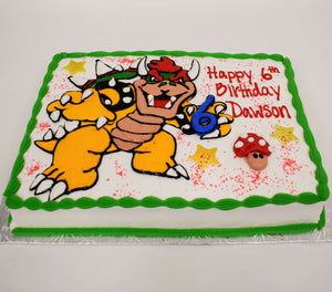McArthur's Bakery Custom Cake With Super Mario's Bowser Character