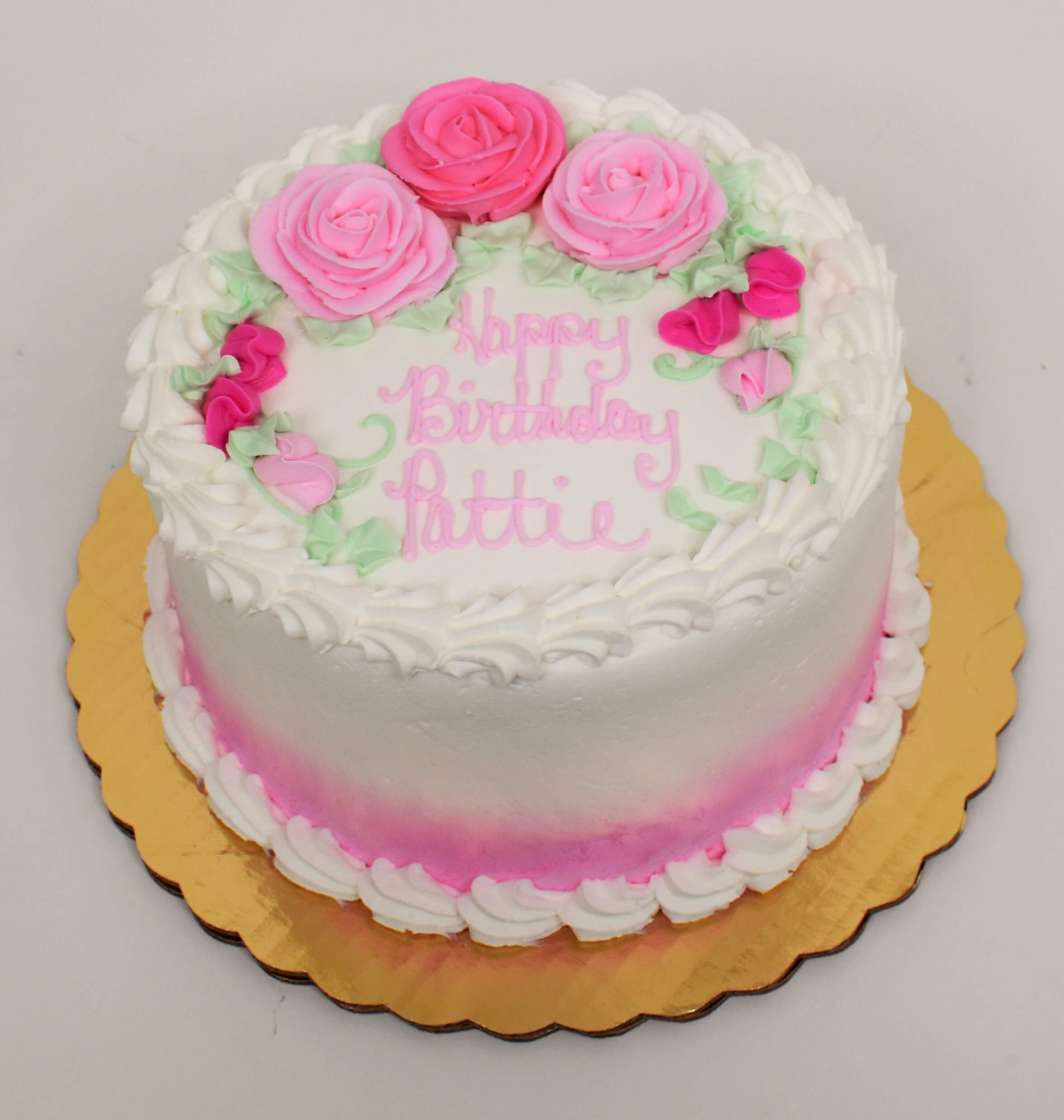 McArthur's Bakery Custom Cake With Pink Roses
