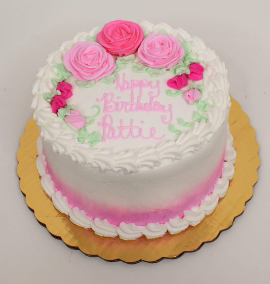 McArthur's Bakery Custom Cake With Pink Roses