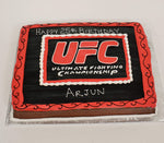 MaArthur's Bakery Custom Cake with UFC, Red, Black Ultimate Fighting Championship
