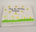 McArthur's Bakery Custom Cake With Bees Flying In a Field