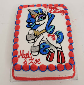 McArthur's Bakery Custom Cake With Blue My Little Pony