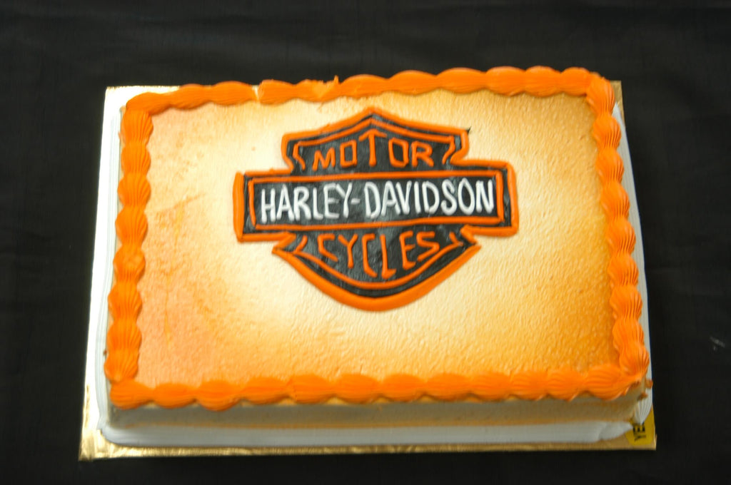 MaArthur's Bakery Custom Cake with Harley Davidson Logo