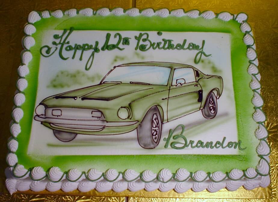 Mustang cake, Cake, Car cake