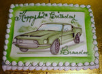 McArthur's Bakery Custom Cake with Green Vintage Sports Car