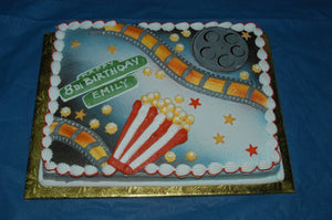 McArthur's Bakery Custom Cake with Movie Reels, Popcorn