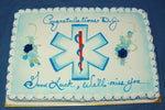 MaArthur's Bakery Custom Cake with Medical Symbol