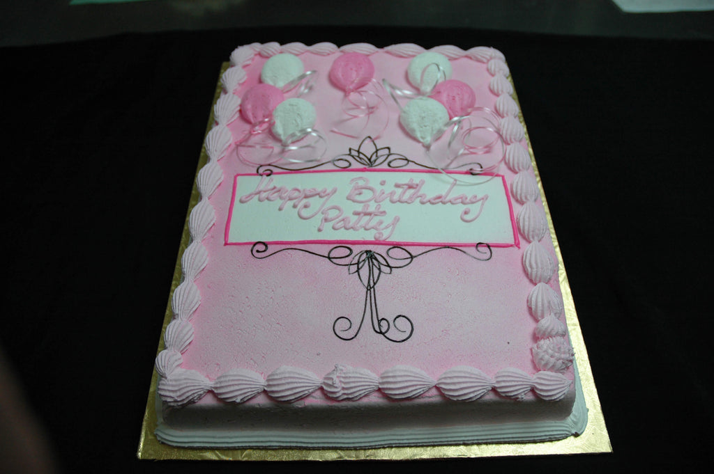 McArthur's Bakery Custom Cake with Picture Frame and Balloons