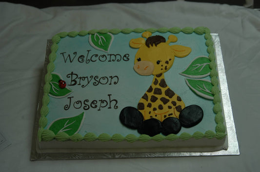 McArthur's Bakery Custom Cake with A Baby Giraffe