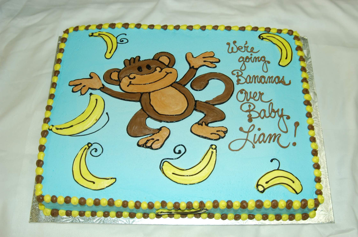 McArthur's Bakery Custom Cake with Monkey and Bananas