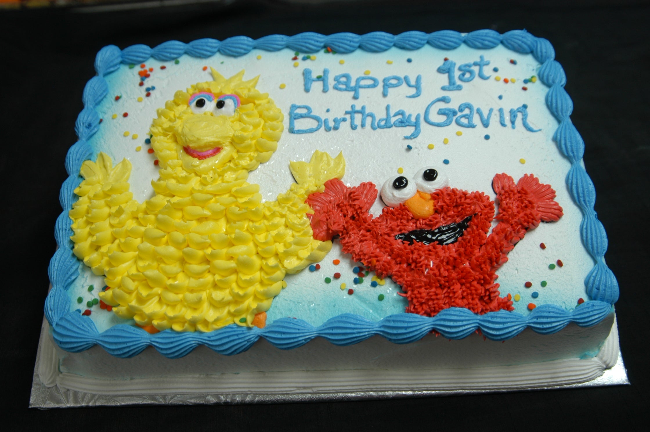 McArthur's Bakery Custom Cake with Big Bird and Elmo 