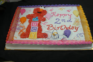 Elmo and Baby Blocks Cake