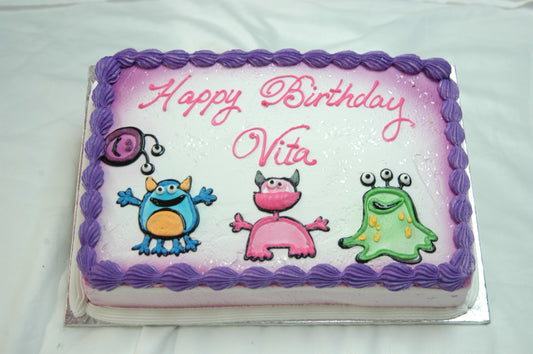 McArthur's Bakery Custom Cake with Little Monsters Cake