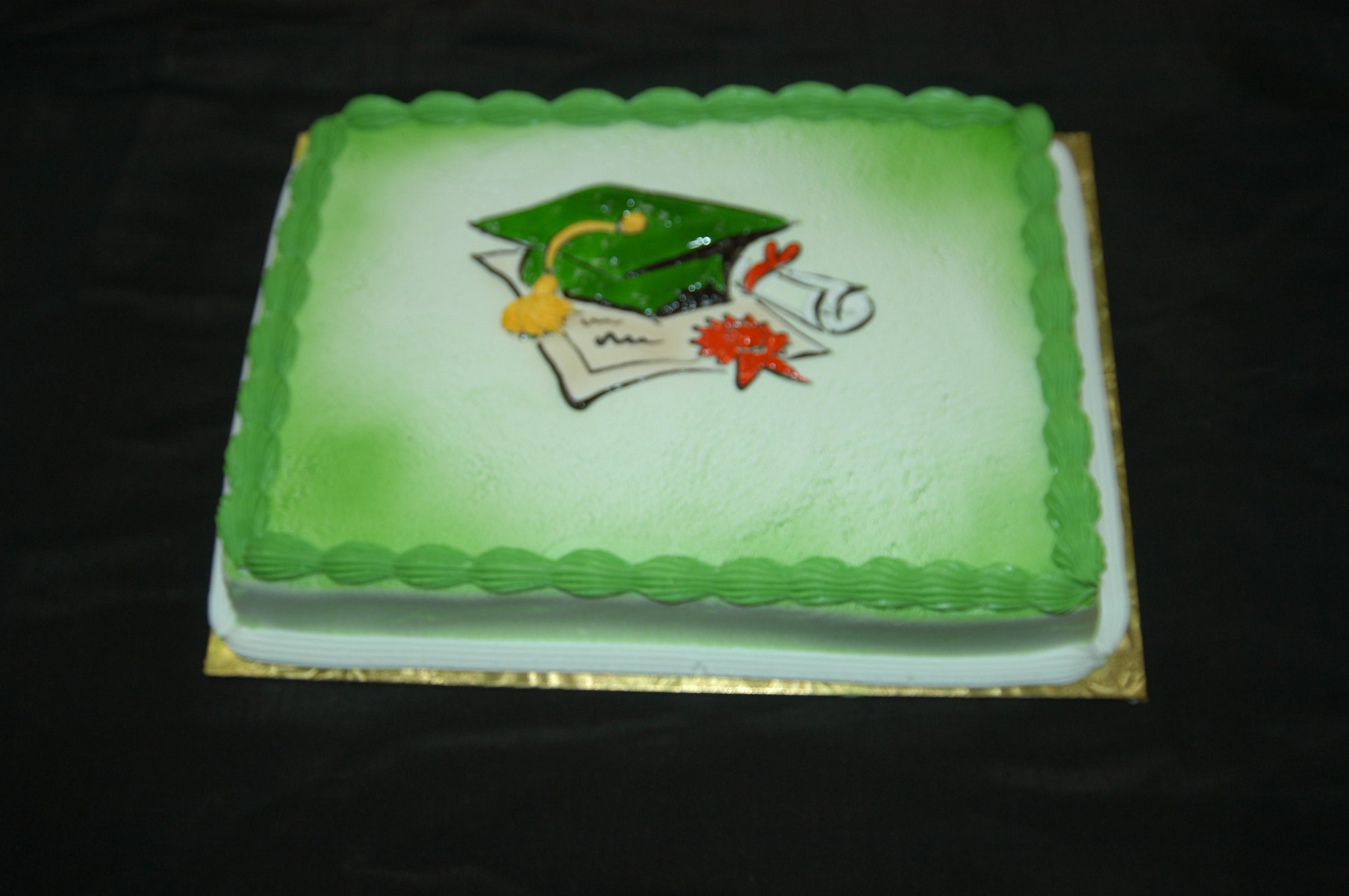 McArthur's Bakery Custom Cake with Graduation Cap, Tassel, and Diploma