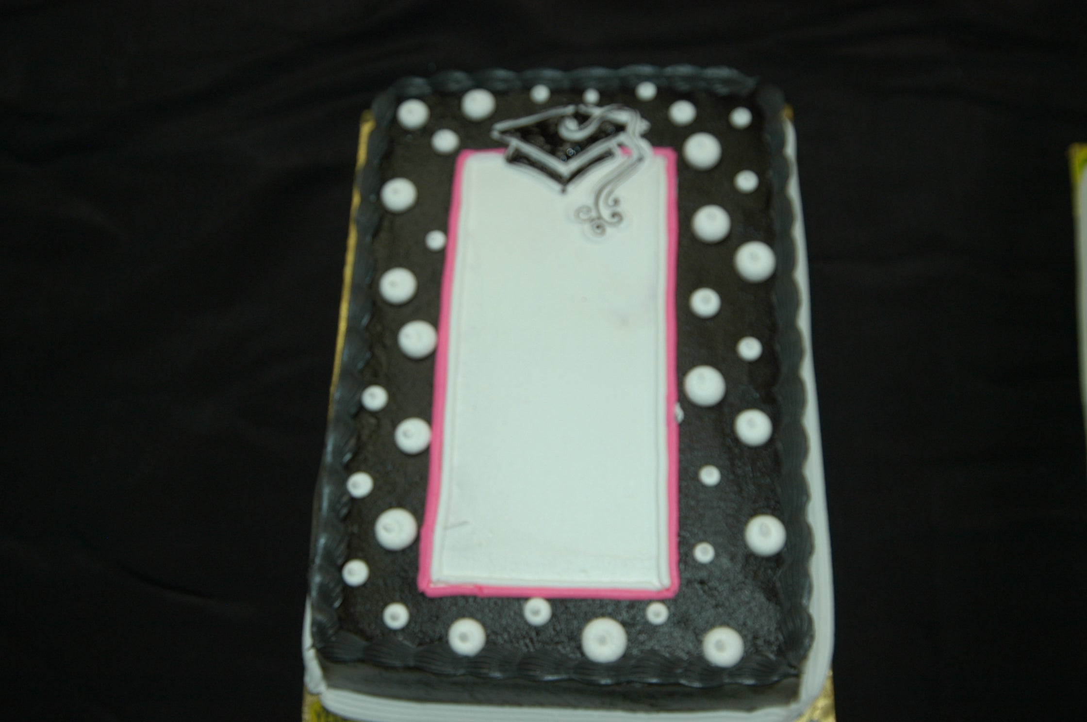 McArthur's Bakery Custom Cake with Polka Dots, Graduation Cap