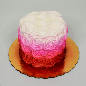 Fading Pink Rosettes Cake