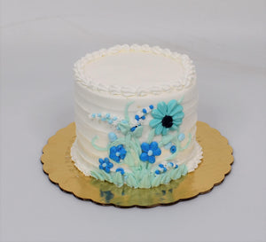 Blue Spring Flowers Cake