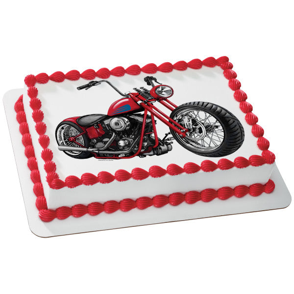 MaArthur's Bakery Custom Cake with a Motorcycle Scan