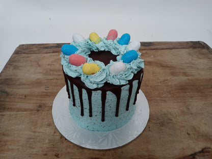 Malt Easter Egg Oreo Drip Cake