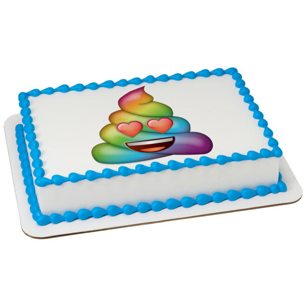 Emoji Rainbow Love Poo Cake