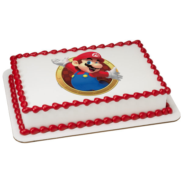 MaArthur's Bakery Custom Cake with Super Mario 