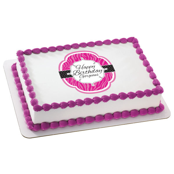 McArthur's Bakery Custom Cake With Happy Birthday Gorgeous