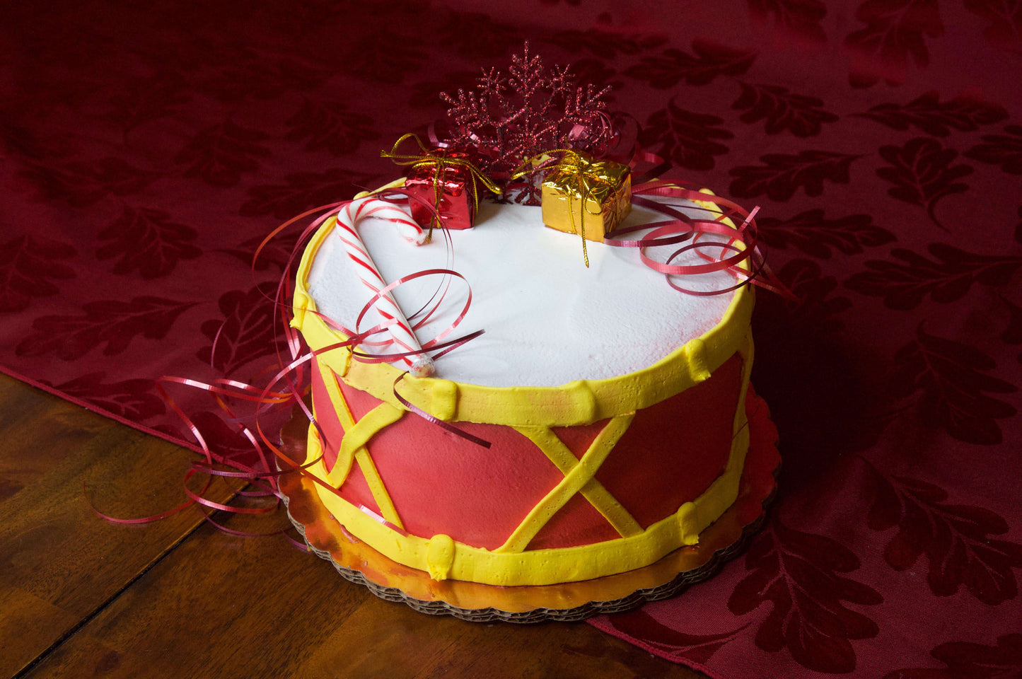 Christmas Drum Cake